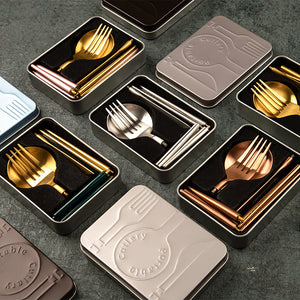 Discover the Elegance of Our Stainless Steel Portable Cutlery Set