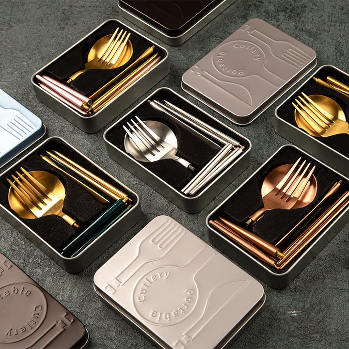 Discover the Elegance of Our Stainless Steel Portable Cutlery Set