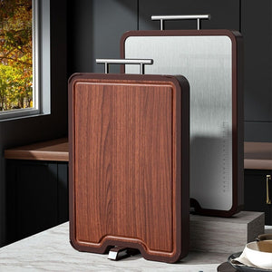 Discover the Elegance of Our Stainless Steel Ebony Cutting Board