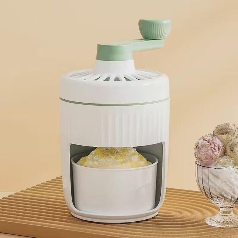 Hand-Cranked Ice Shaver Small Household Ice Crusher Machine
