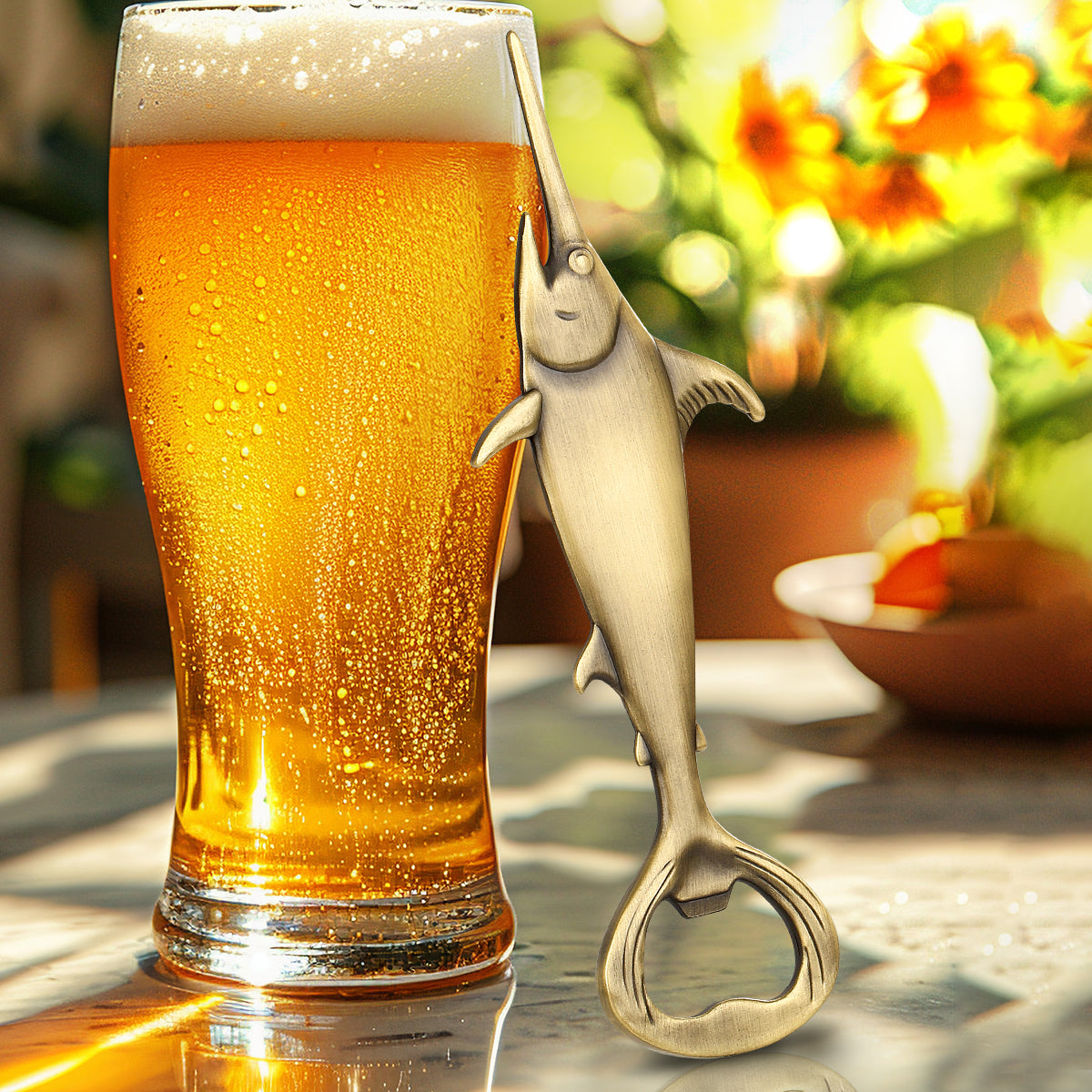 Creative Swordfish Handle Metal Beer Bottle Opener Bar Tool