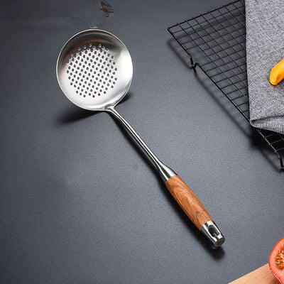 304 Stainless steel Huali wooden spoon kitchen utensils