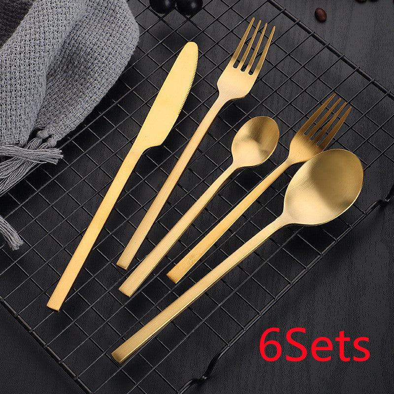 Stainless Steel Matte Cutlery Thickened Set