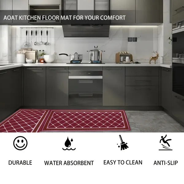 Cushioned Non-Skid Waterproof Kitchen Mat Rug