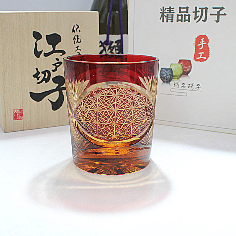 Crystal Whiskey Glass Carving