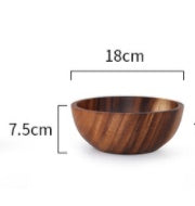 Natural Wooden Kitchen Bowl Fruit Salad Serving Bowl