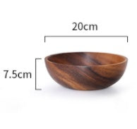 Natural Wooden Kitchen Bowl Fruit Salad Serving Bowl
