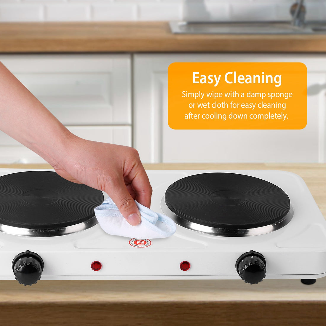 2000W Double Electric Burner Hot Plate With Adjustable Temperature