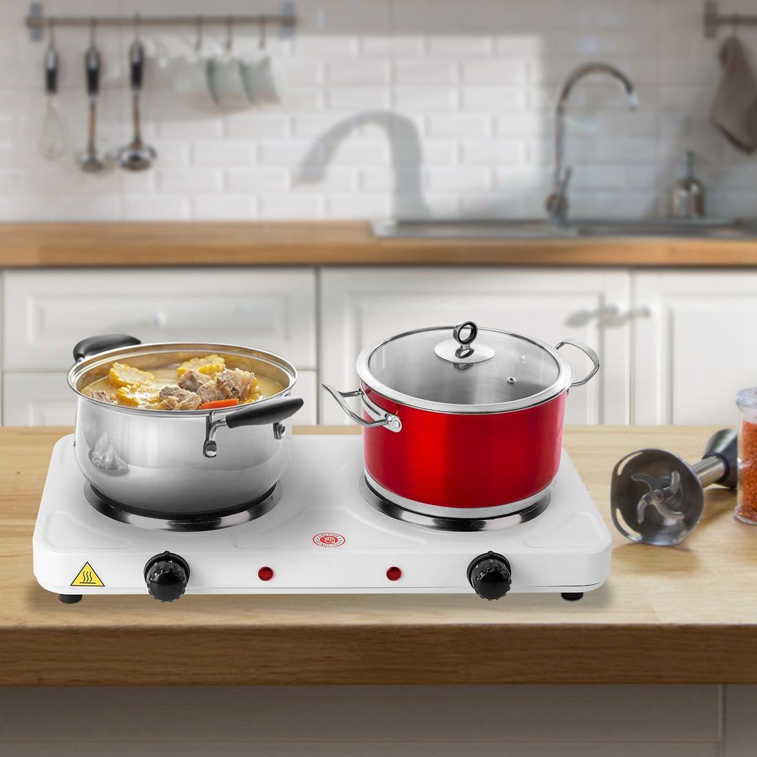 2000W Double Electric Burner Hot Plate With Adjustable Temperature