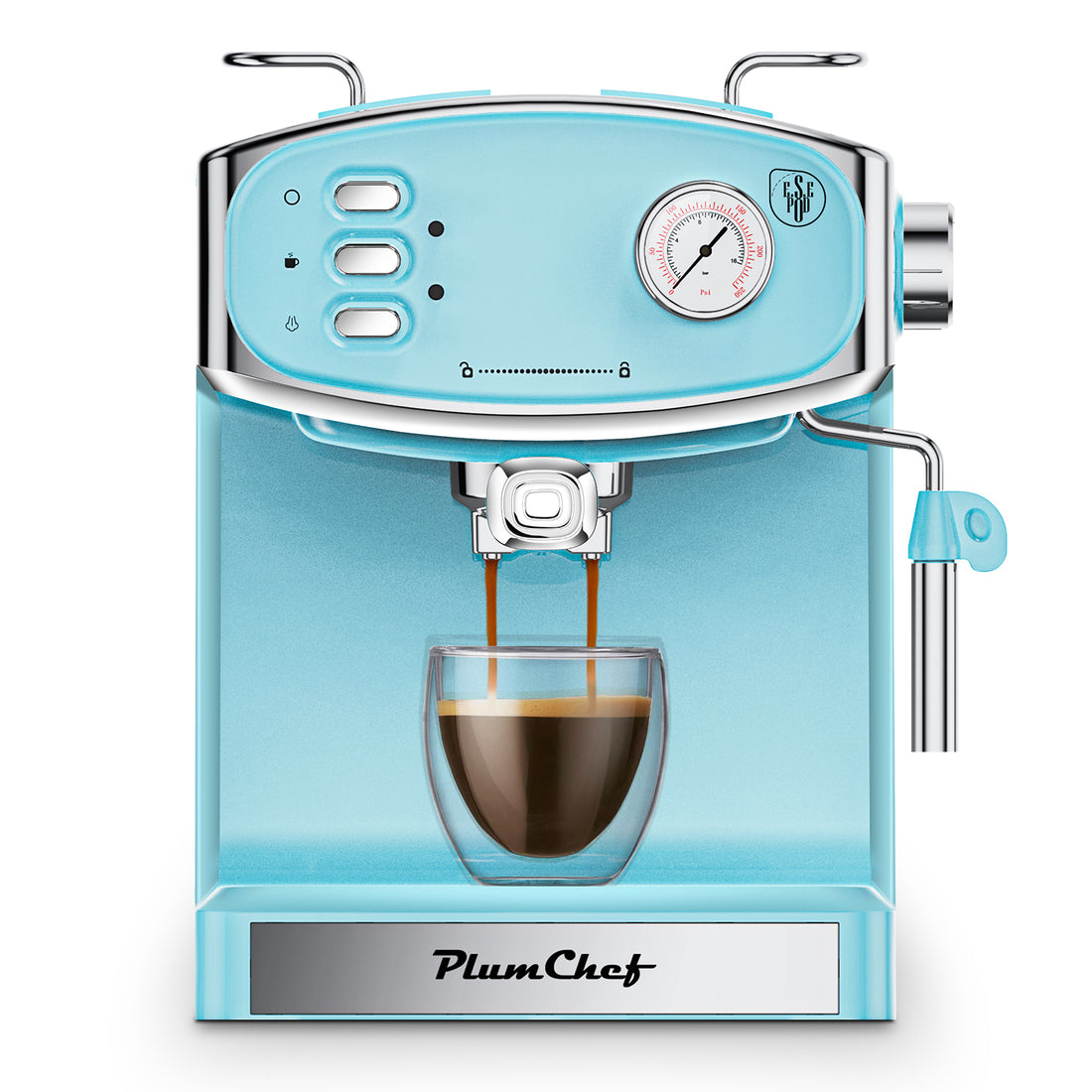 20-Bar Espresso Machine With Milk Frother 54oz Water Tank Compact