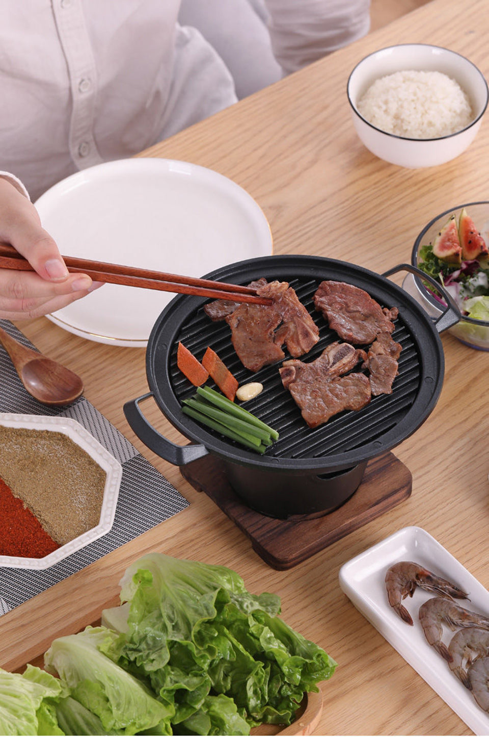 Mini BBQ Alcohol Stove Grill