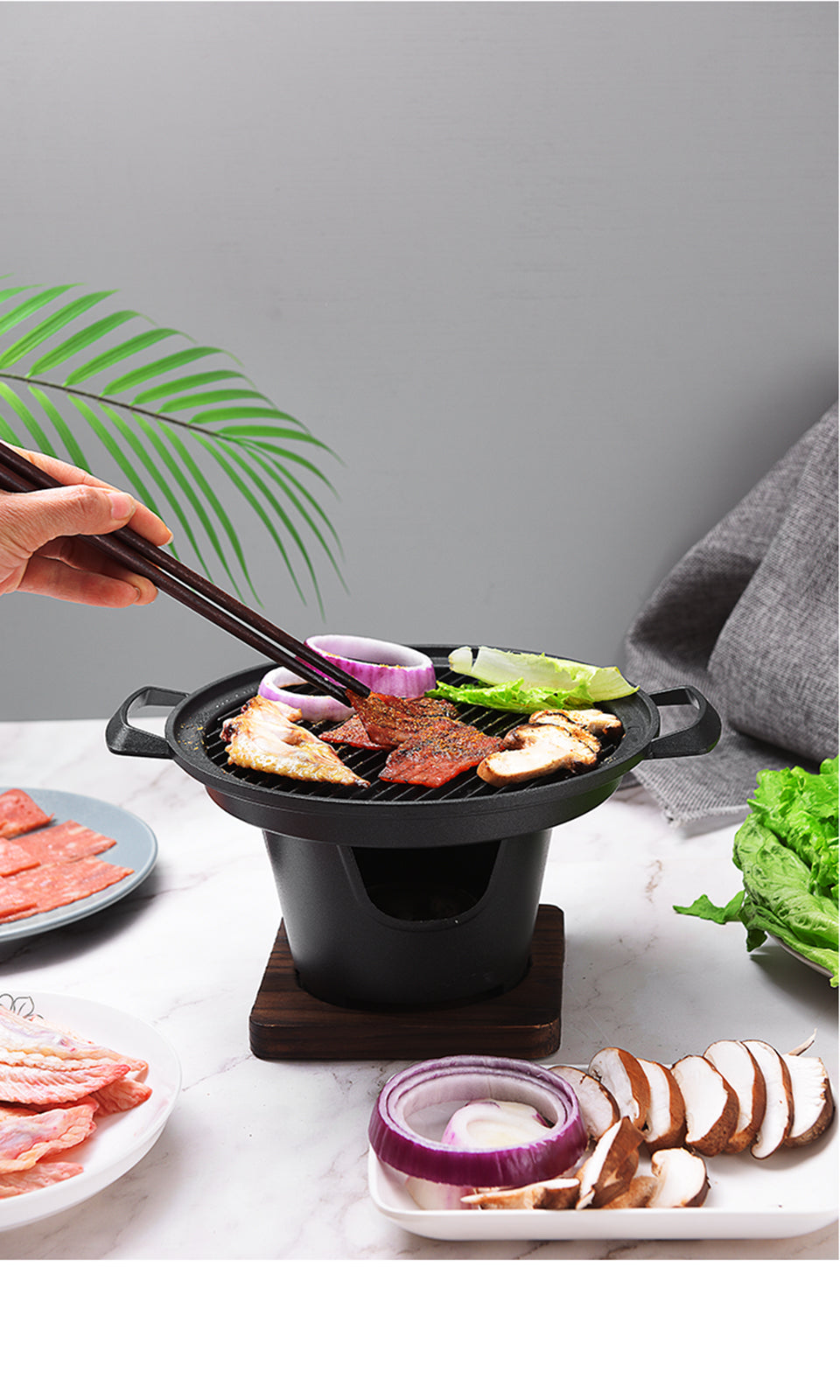 Mini BBQ Alcohol Stove Grill
