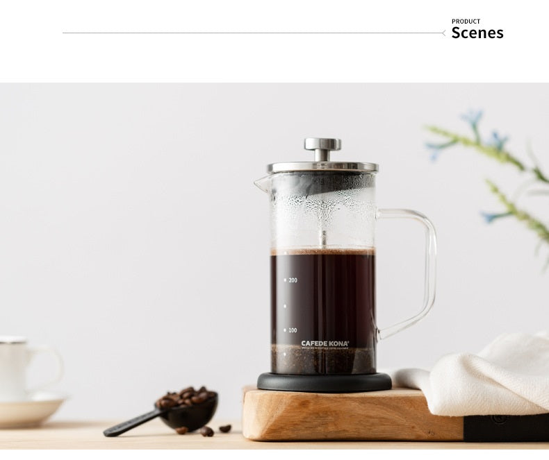 Glass Coffee Press Pot French Press