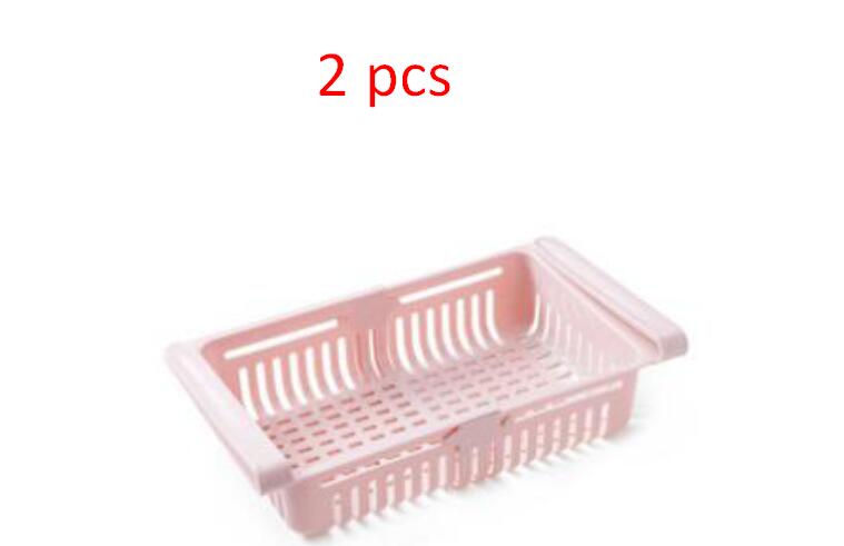 Stretchable Refrigerator Storage Basket Multifunction Kitchen Organizer