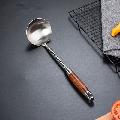 304 Stainless steel Huali wooden spoon kitchen utensils