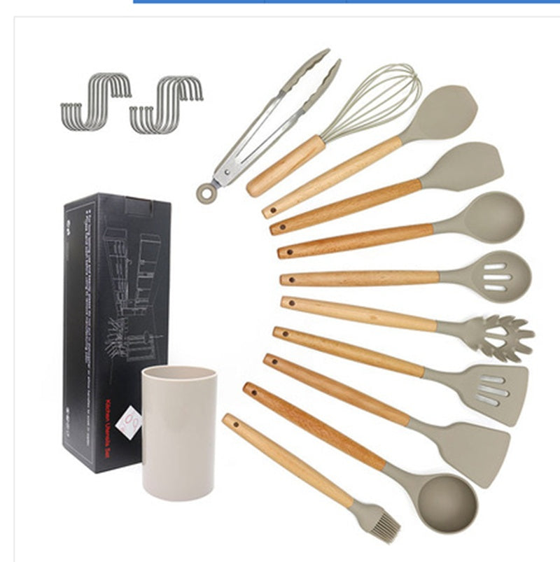 Silicone cooking spoon shovel cookware set