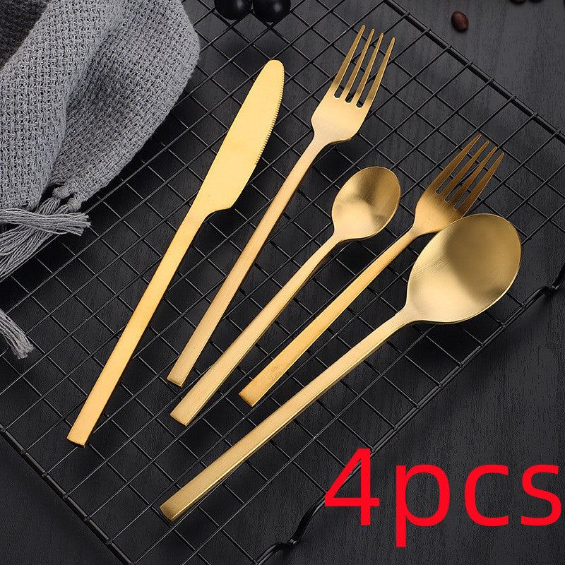 Stainless Steel Matte Cutlery Thickened Set