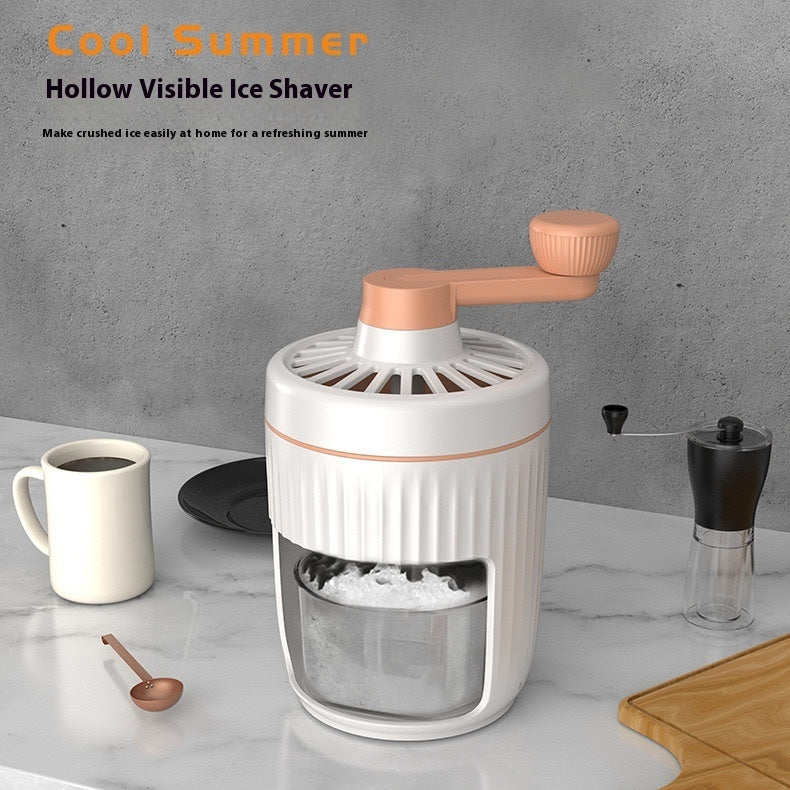 Hand-Cranked Ice Shaver Small Household Ice Crusher Machine