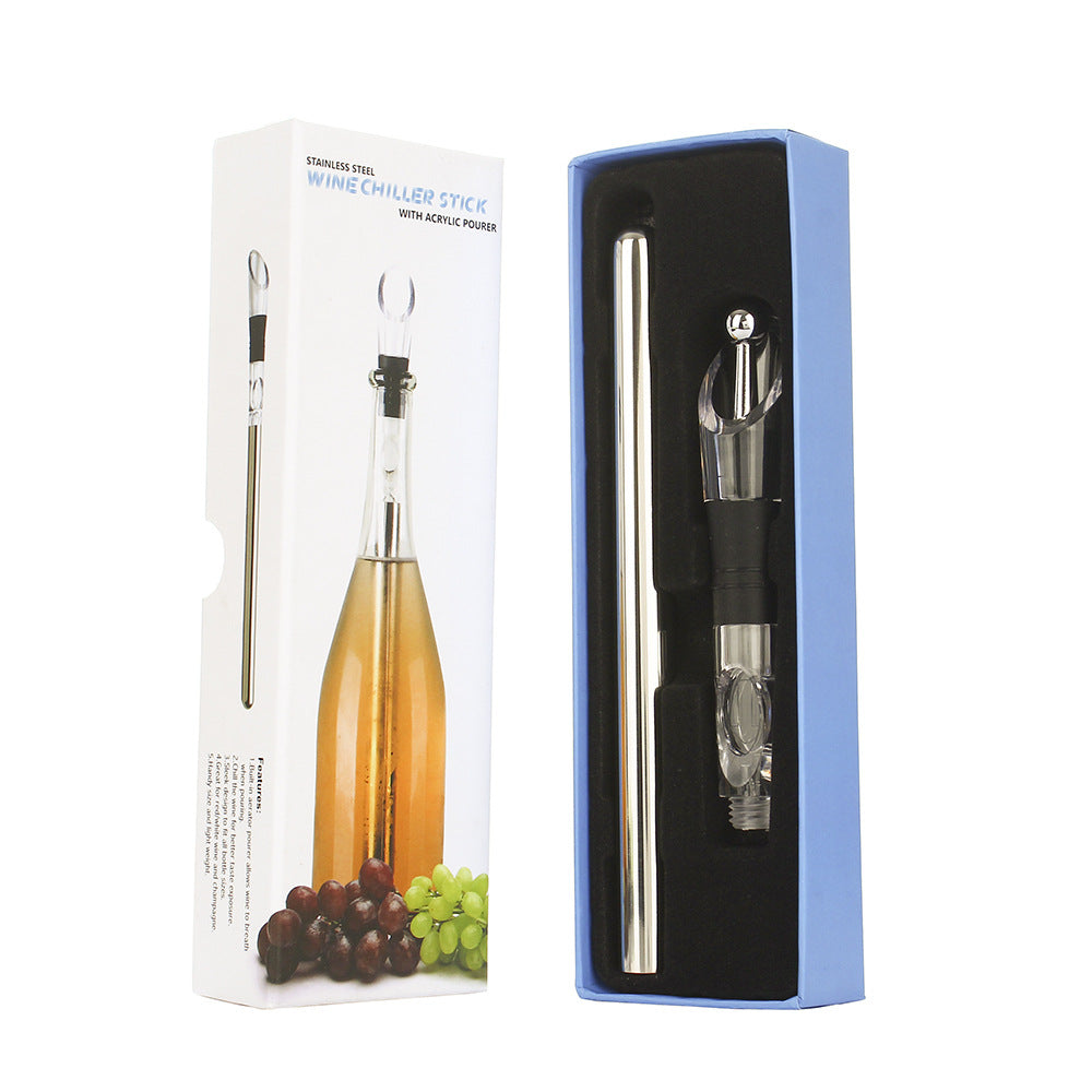 Stainless Steel Wine Bottle Chilling Rod Cooler Stick