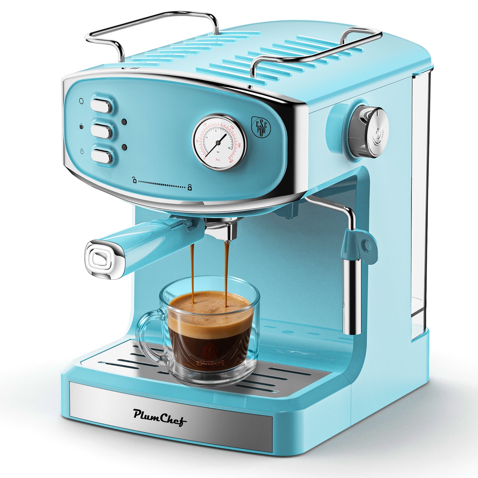 20-Bar Espresso Machine With Milk Frother 54oz Water Tank Compact