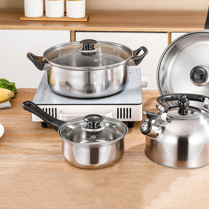 Stainless Steel Pot Set With Kettle
