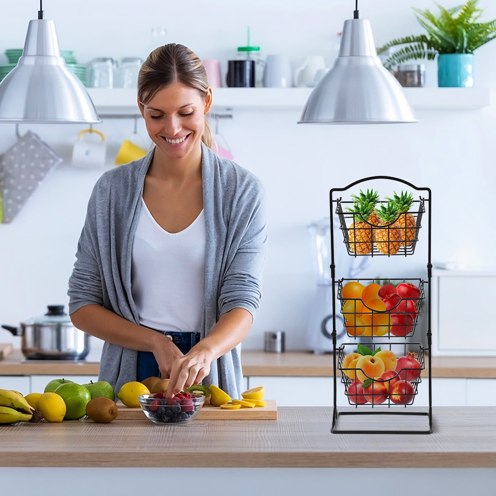 Simple Multi-layer Iron Can Be Shaken Storage Shelf
