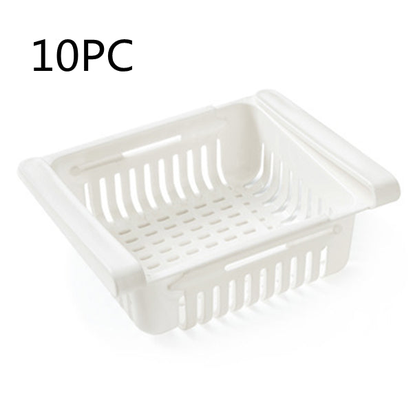 Stretchable Refrigerator Storage Basket Multifunction Kitchen Organizer