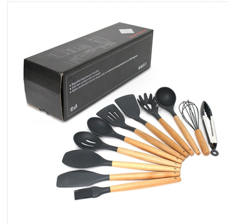 Silicone cooking spoon shovel cookware set