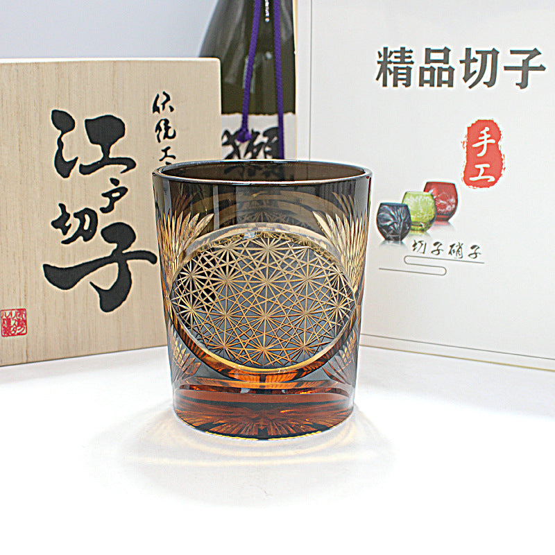 Crystal Whiskey Glass Carving