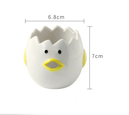 Cute Chicken Ceramic Egg White Separator Kitchen Tool