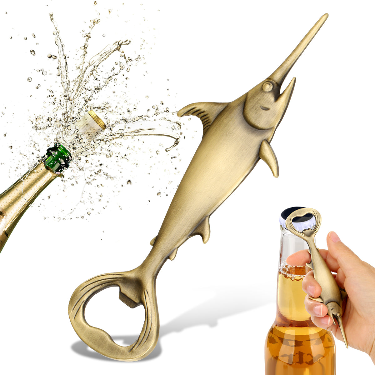 Creative Swordfish Handle Metal Beer Bottle Opener Bar Tool