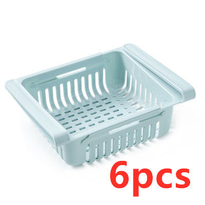 Stretchable Refrigerator Storage Basket Multifunction Kitchen Organizer