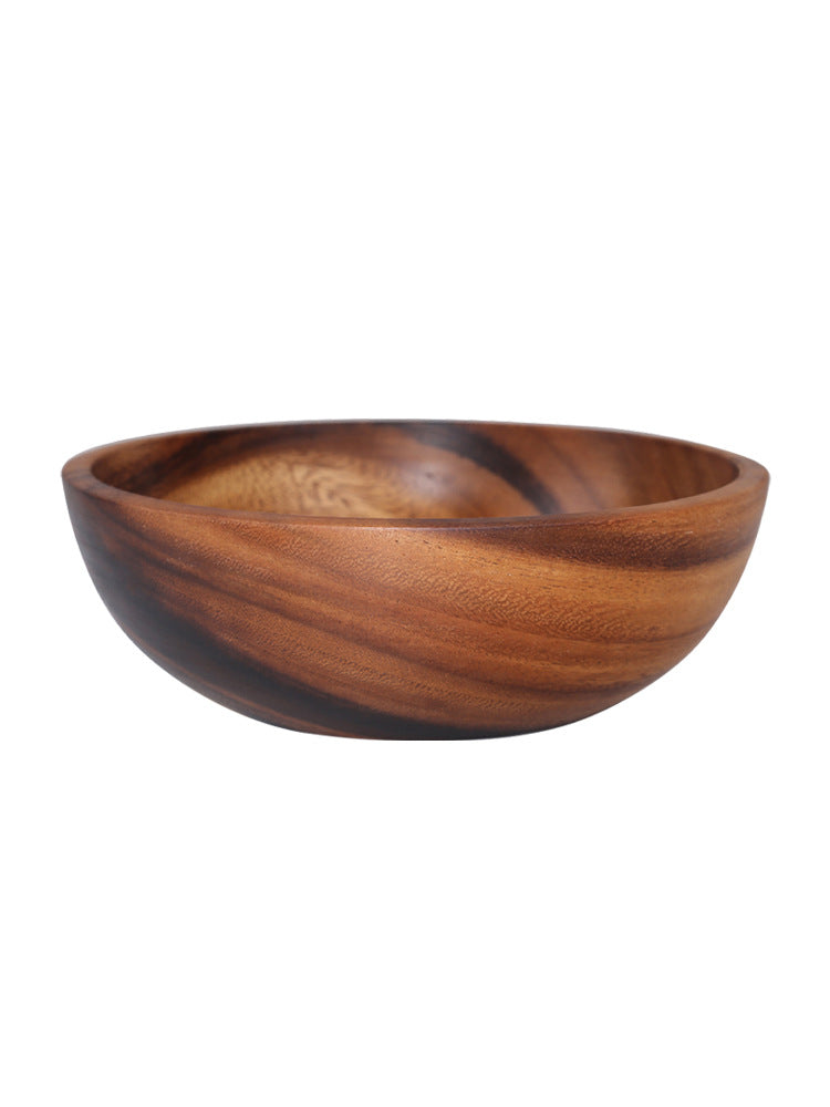 Natural Wooden Kitchen Bowl Fruit Salad Serving Bowl