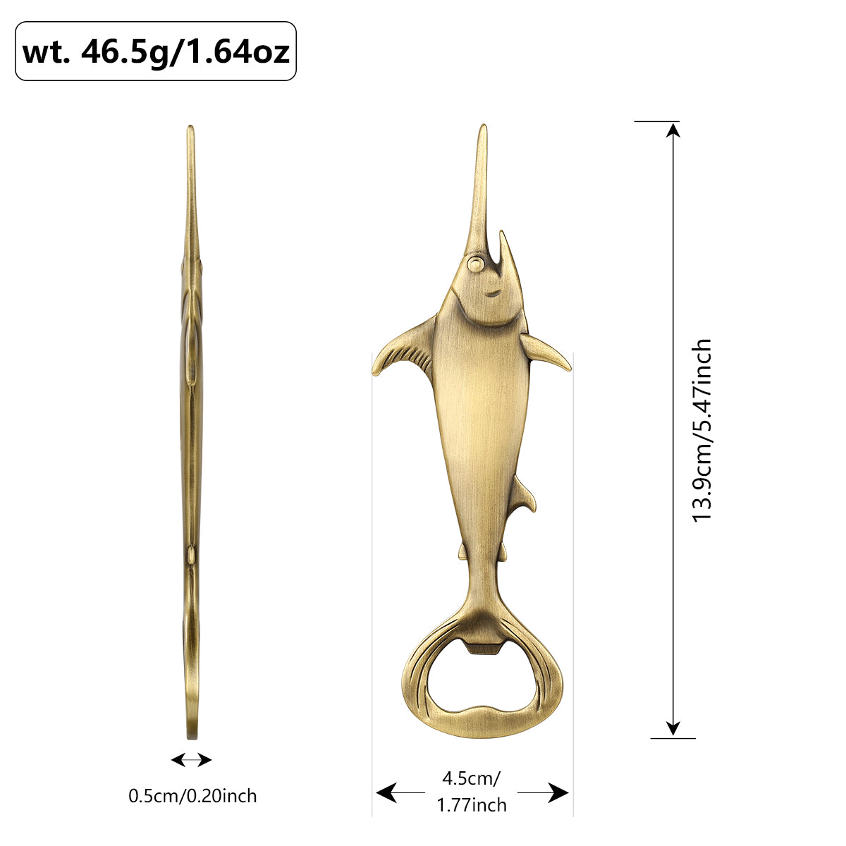 Creative Swordfish Handle Metal Beer Bottle Opener Bar Tool