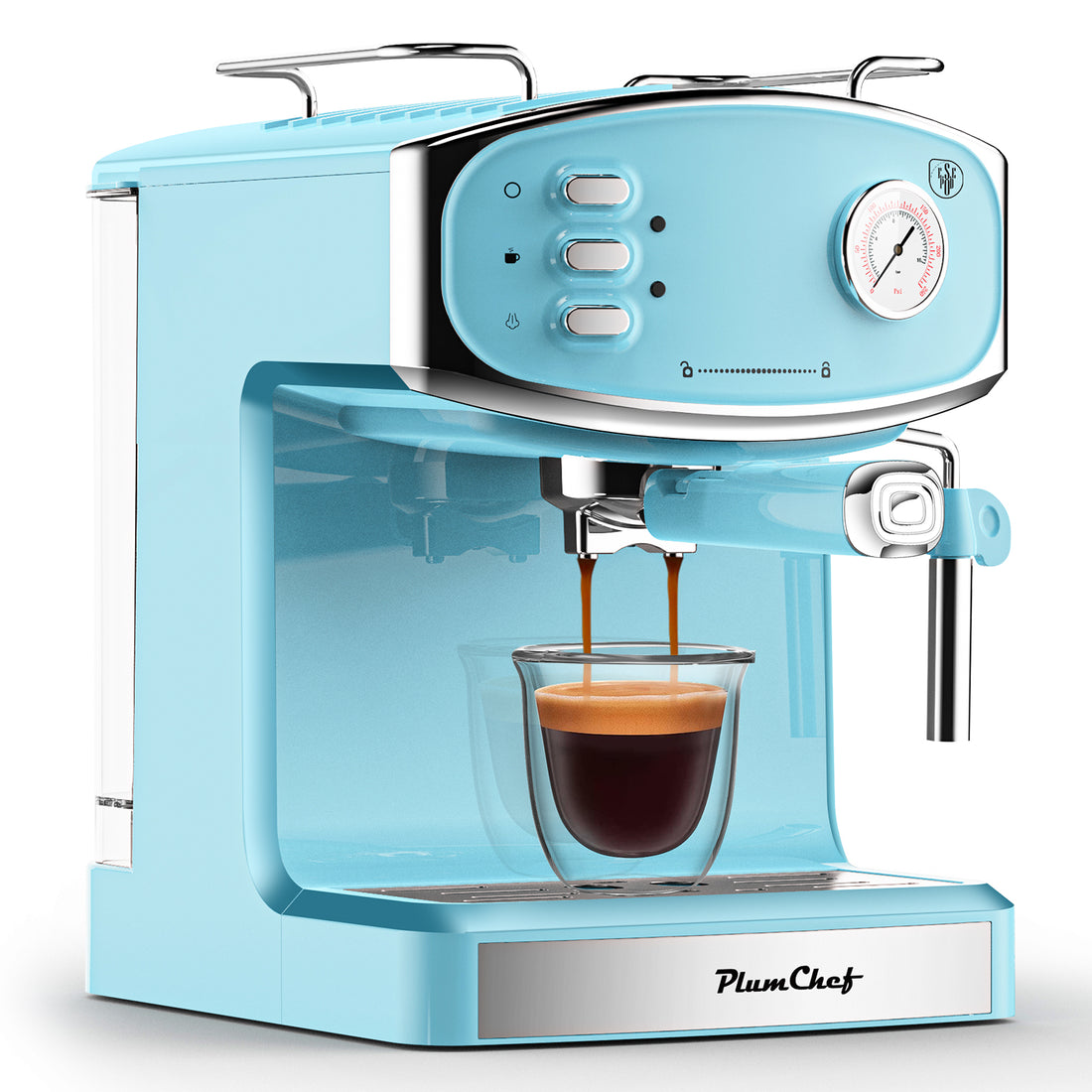 20-Bar Espresso Machine With Milk Frother 54oz Water Tank Compact