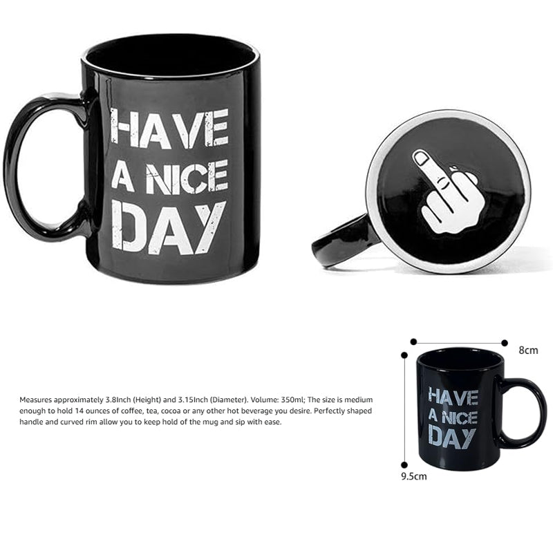 Middle Finger Coffee Mug 3D Funny Gag Gift For Holidays