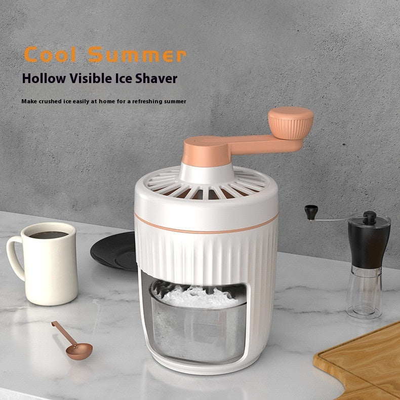 Hand-Cranked Ice Shaver Small Household Ice Crusher Machine