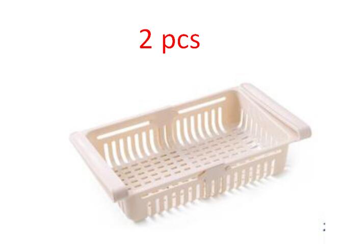 Stretchable Refrigerator Storage Basket Multifunction Kitchen Organizer