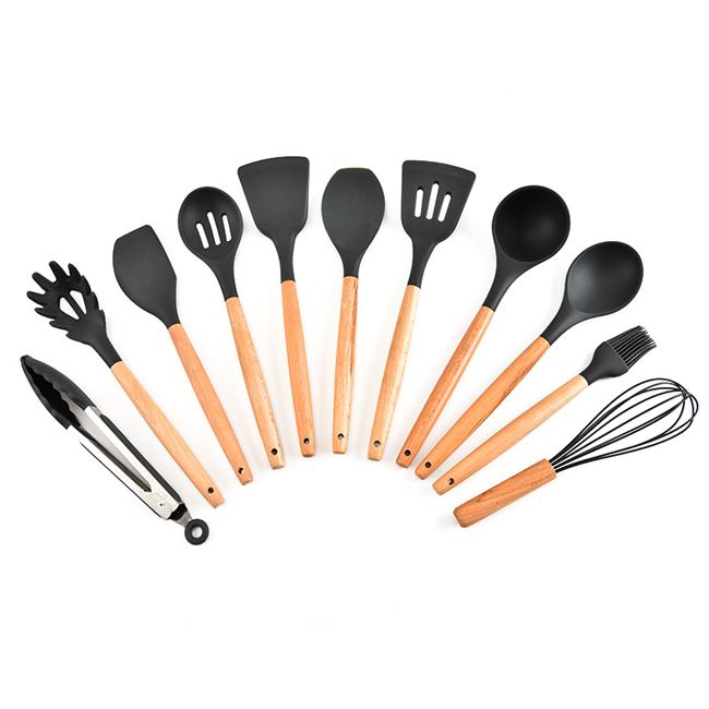 Silicone cooking spoon shovel cookware set