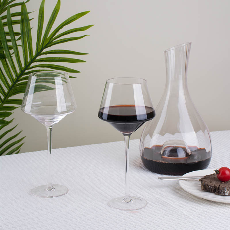 Crystal Creative Golden Trim Burgundy Wine Glass