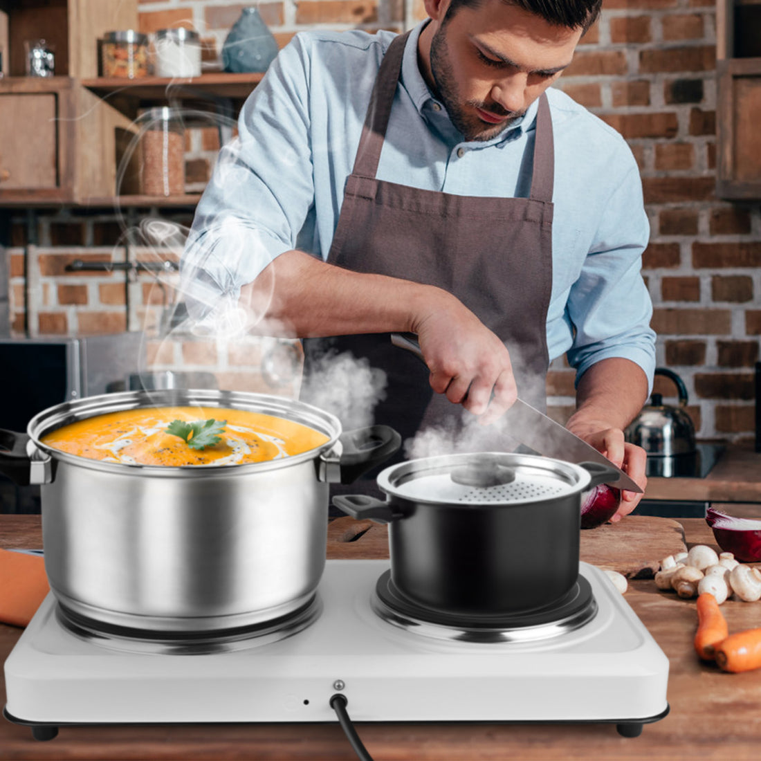 2000W Electric Infrared Dual Burner Hot Plate Stove