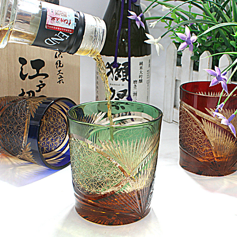 Crystal Whiskey Glass Carving