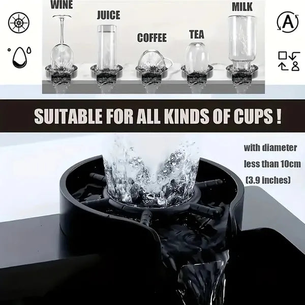 Two-Piece Kitchen Sink Faucet Cup Flusher High Pressure Sprayer