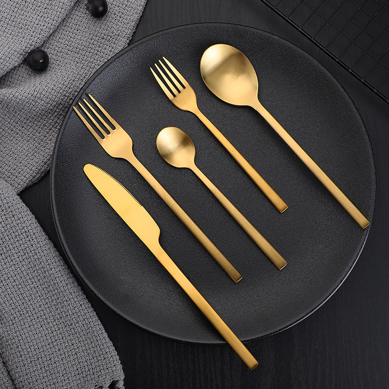 Stainless Steel Matte Cutlery Thickened Set