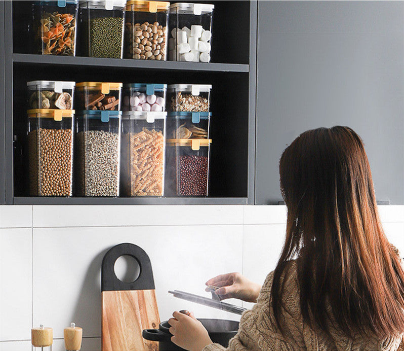 Household kitchen sealed jar storage box