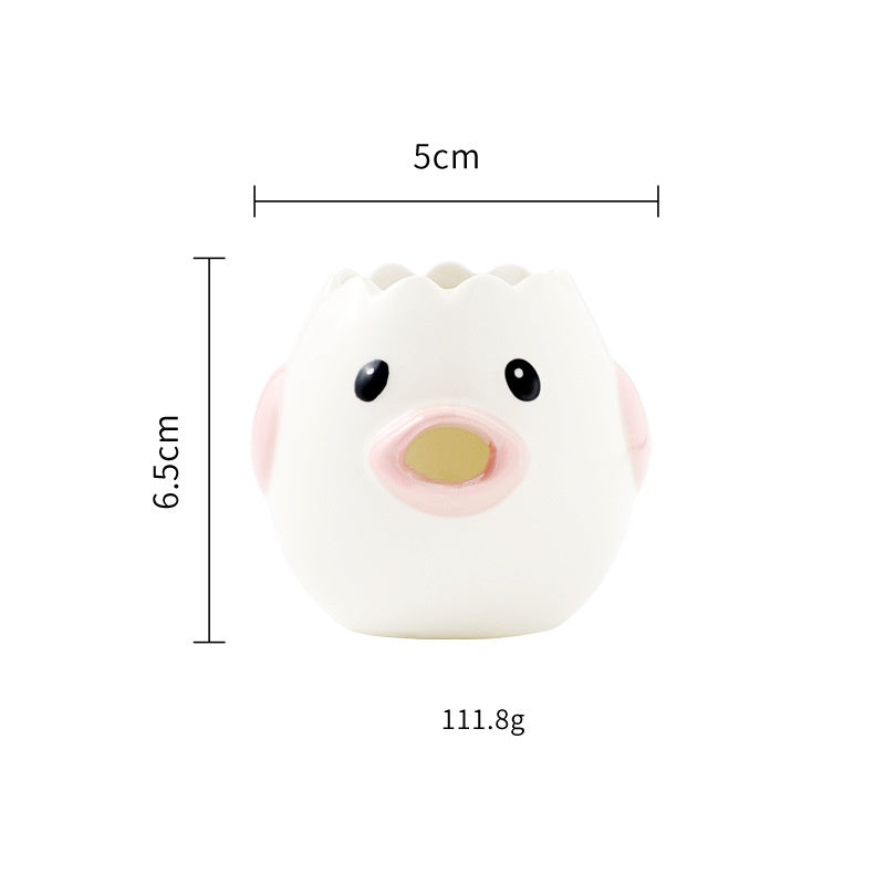 Cute Chicken Ceramic Egg White Separator Kitchen Tool