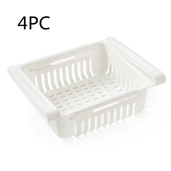 Stretchable Refrigerator Storage Basket Multifunction Kitchen Organizer