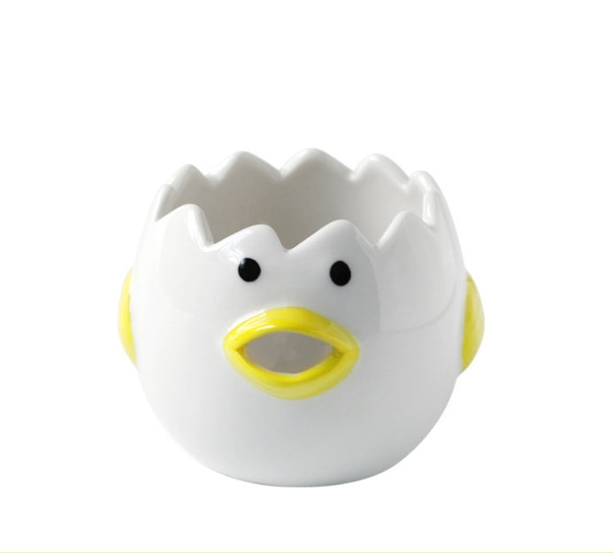 Cute Chicken Ceramic Egg White Separator Kitchen Tool
