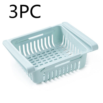Stretchable Refrigerator Storage Basket Multifunction Kitchen Organizer