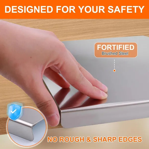 Stainless Steel Cutting Board With Lip For Kitchen Countertop